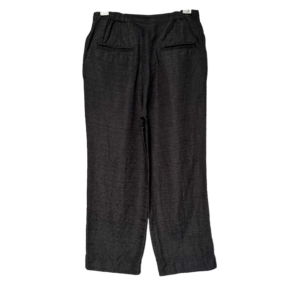 French Laundry Silk Linen Blend Crop High Rise Pants - Picture 2 of 6